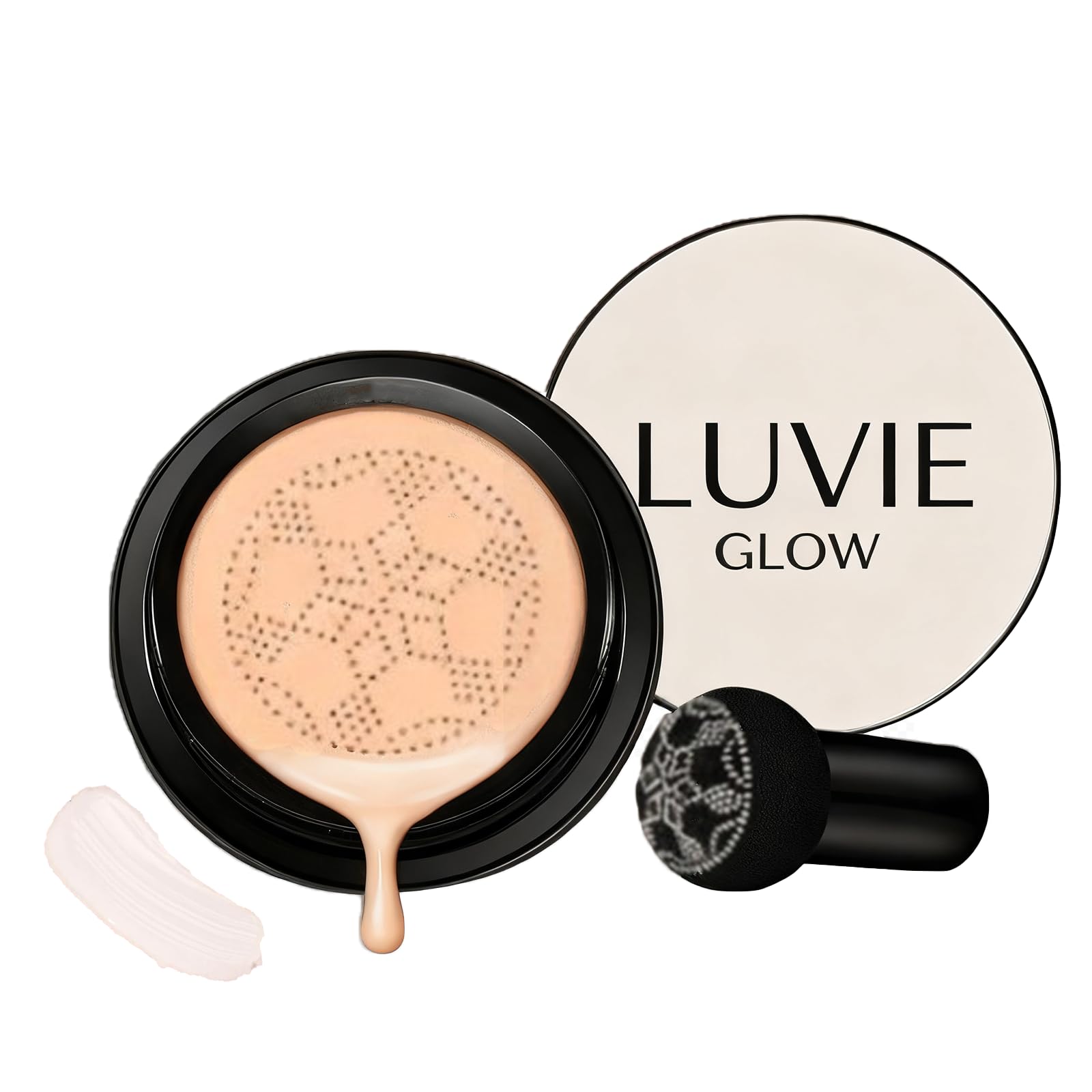 Luvie Glow Foundation Cushion Ivory | Mushroom Head Air Cushion CC Cream & BB Cream