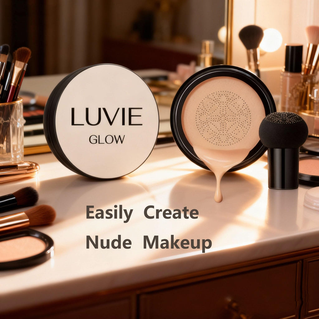 2026 Luvie Glow Foundation Cushion Ivory – Mushroom Head Air Cushion CC Cream