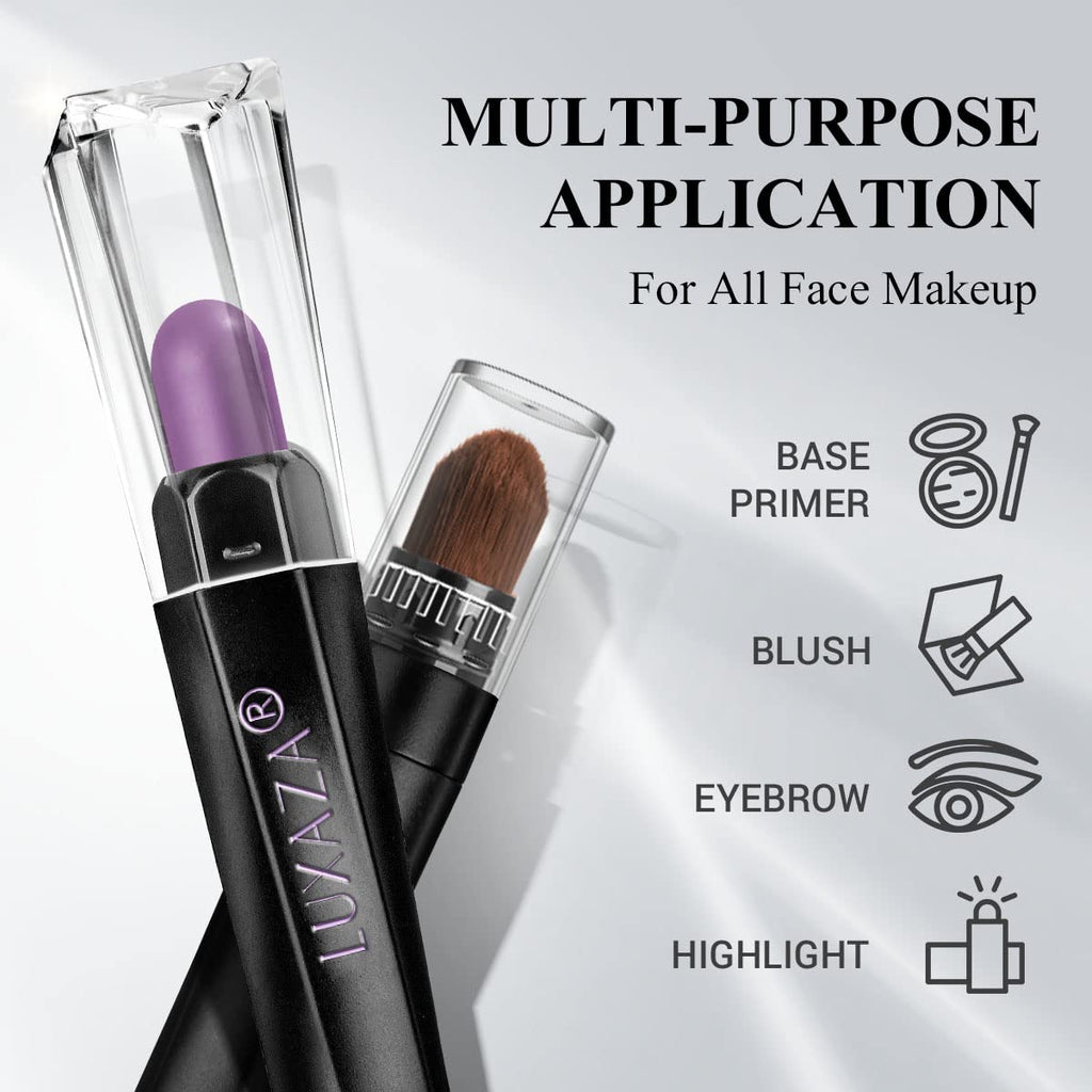 LUXAZA 6PCS Cream Eyeshadow Stick Set - Matte & Shimmer, Waterproof, Easy Glide, Purple Pink