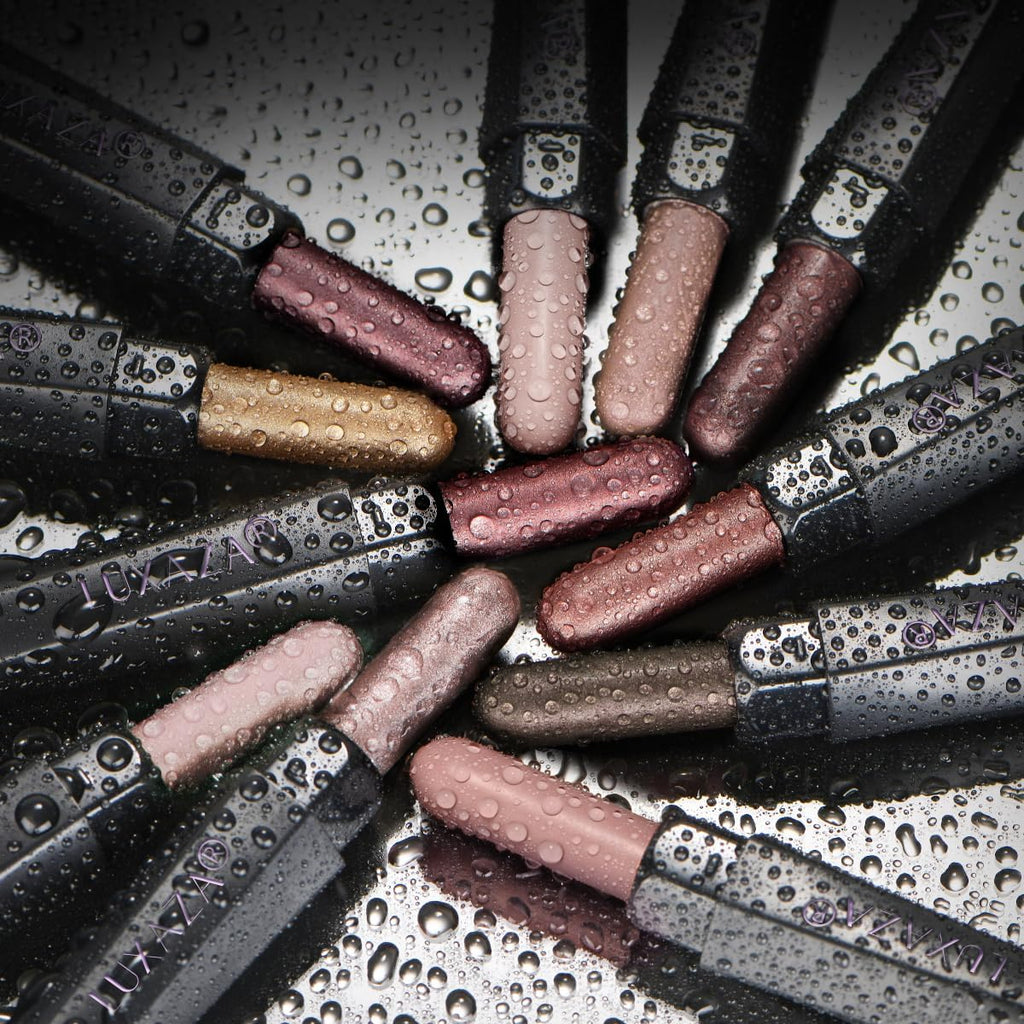LUXAZA PRO Brown Eyeshadow Stick Set 10PCS Espresso Neutral Shimmer & Matte Cream