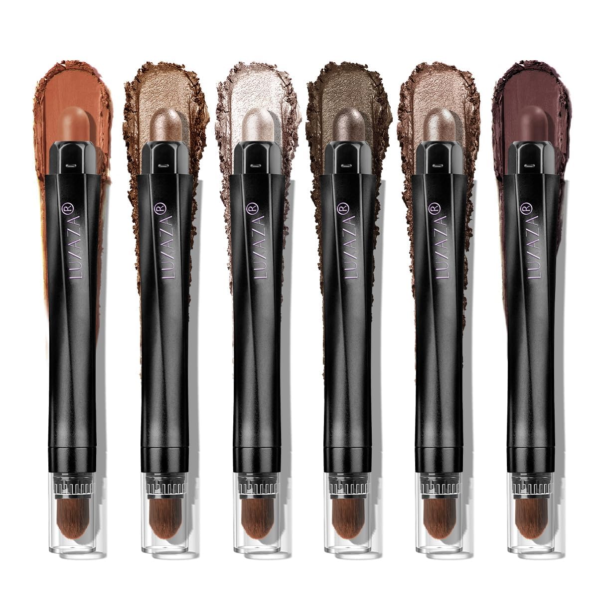 LUXAZA PRO Neutral Eyeshadow Stick Set | Waterproof, Long-Wear, Cinnamon Coco