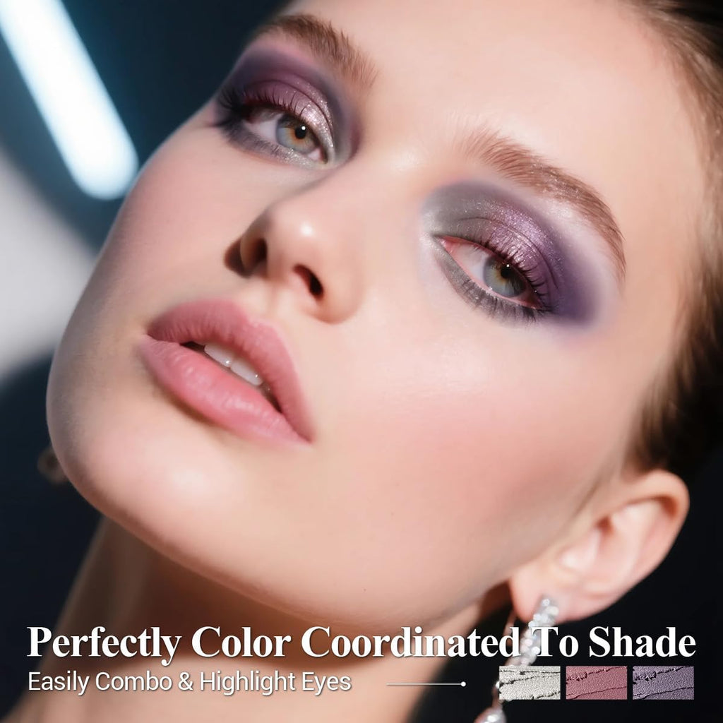 Luxaza Pro Plum Eyeshadow Stick Set 6pc – Neutral Shimmer & Matte Palette