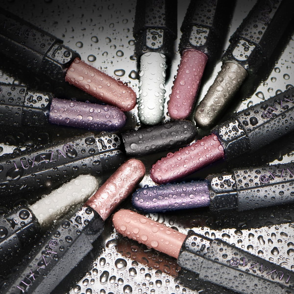Luxaza Pro Plum Eyeshadow Stick Set 6pc – Neutral Shimmer & Matte Palette