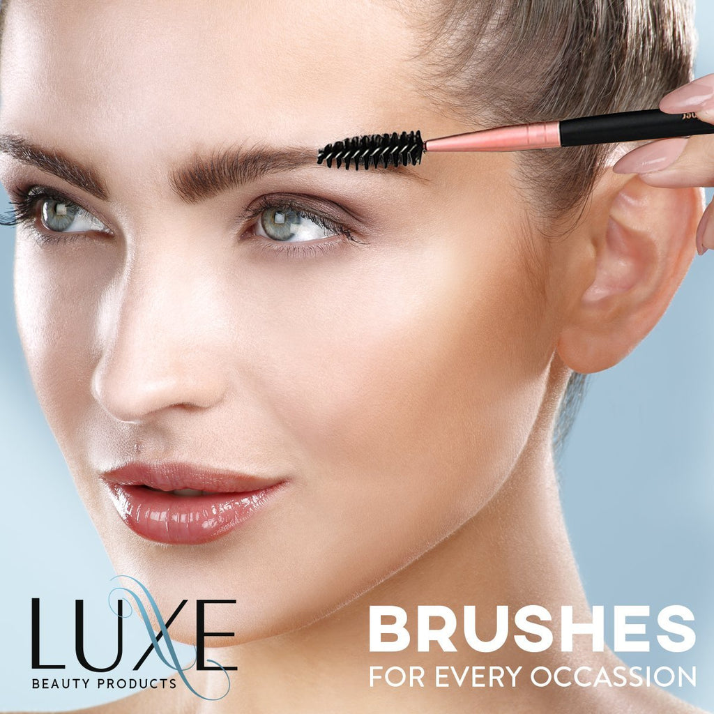 Luxe Premium Makeup Brushes Set (14pc) – Synthetic Face & Eye Brushes + Cleaning Solution