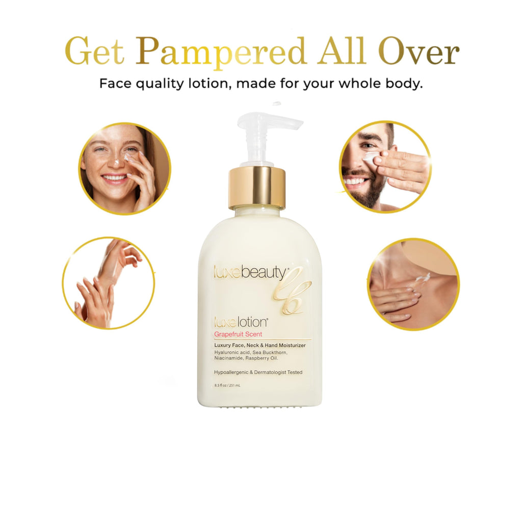 LUXEBEAUTY Non-Greasy Hyaluronic Acid Moisturizer – Grapefruit Scented