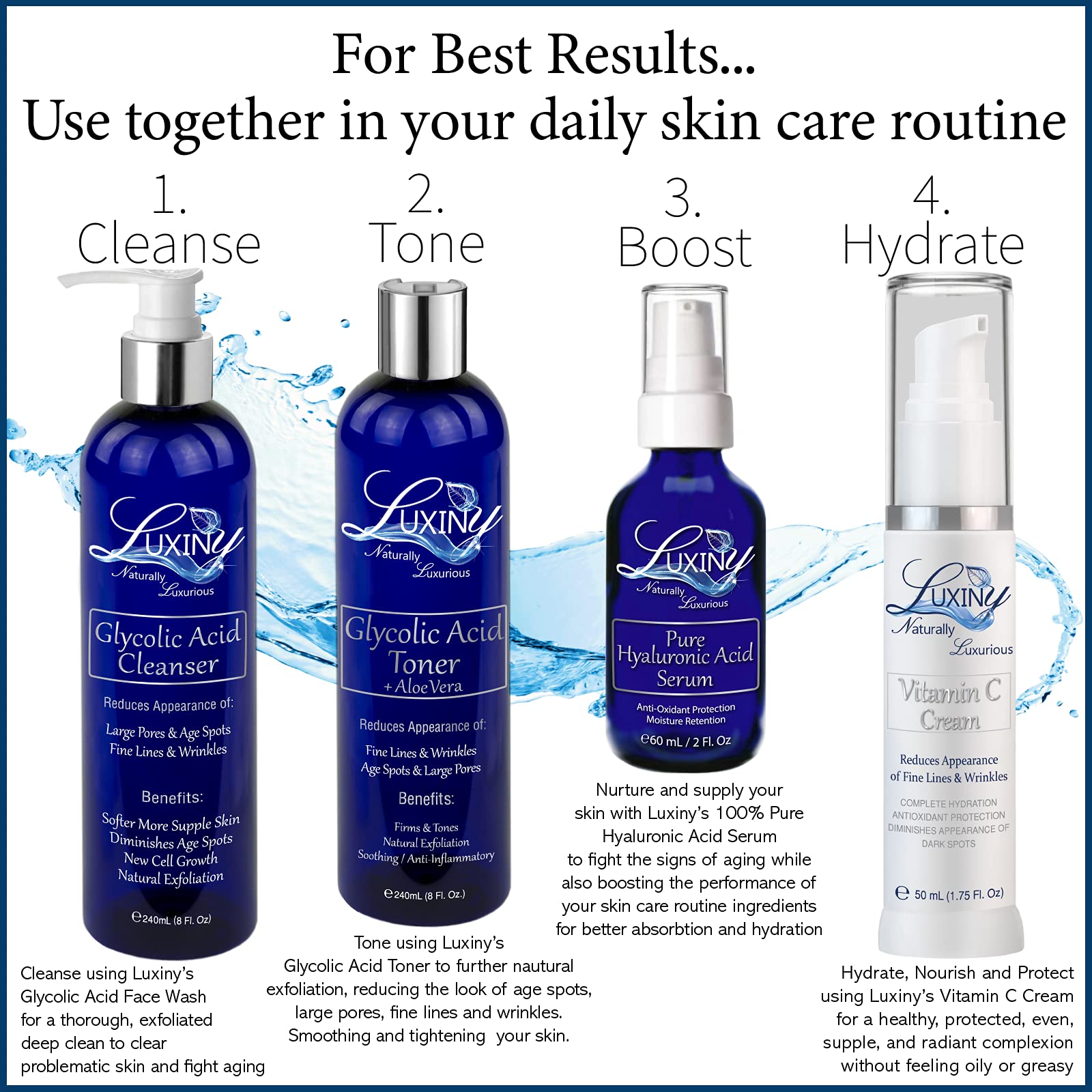 Luxiny Pure Hyaluronic Acid Serum – 2oz Double Size | Hydration, Anti-Aging, Fragrance-Free