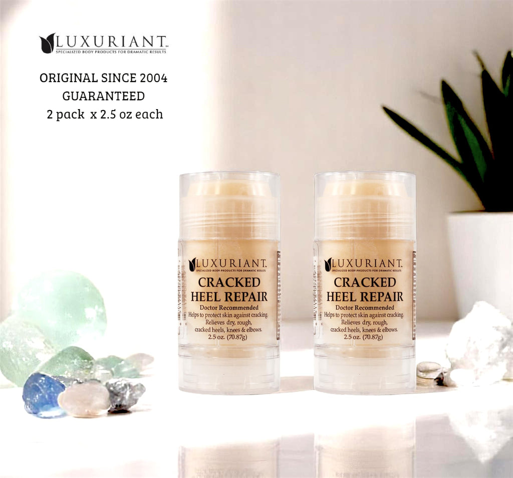 Luxuriant Cracked Heel Repair – The ORIGINAL Twin Pack (2x2.5oz) Dry Heel Cream