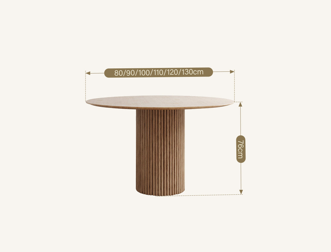 Ivar Round Dining Table, Oak Or Walnut