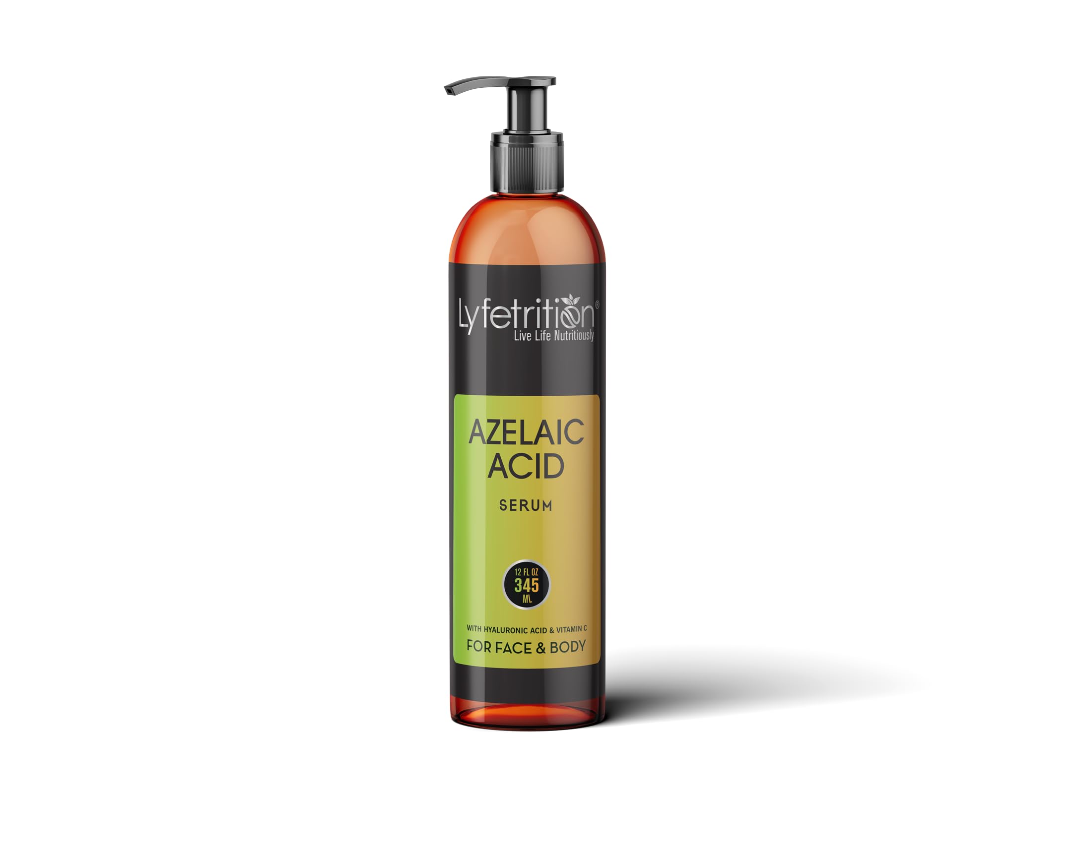 Lyfetrition Azelaic Acid Serum with Hyaluronic Acid | Vitamin C & Aloe Vera (12 oz) | Clear Skin