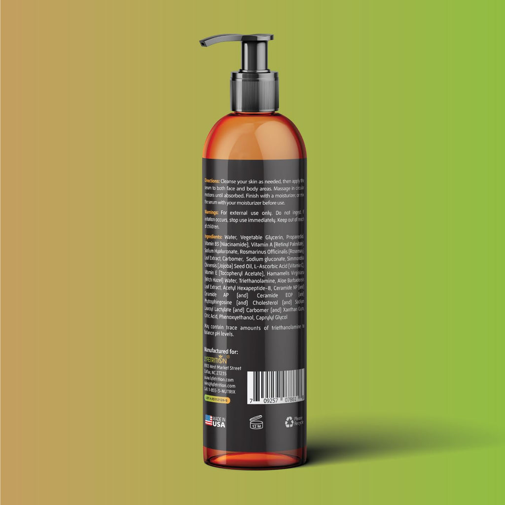 Lyfetrition Youth Renewal Serum – 12 oz Aloe & Retinol, Vegan, Cruelty-Free