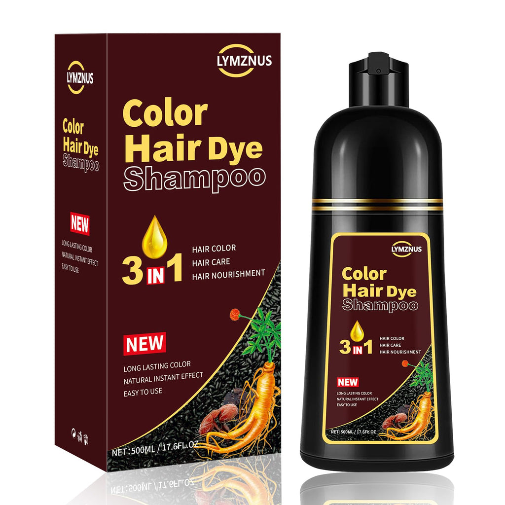 Lymznus Instant Herbal Blonde Brown Hair Dye Shampoo 3-in-1 | Color, Cleanse & Condition in Minutes | 500ml