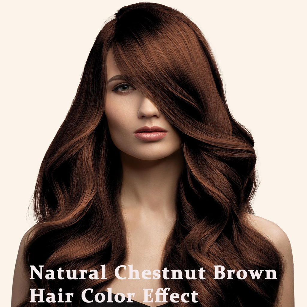 Lymznus Chestnut Brown Hair Dye Shampoo 3-in-1 – Instant Color, Cleanse & Condition