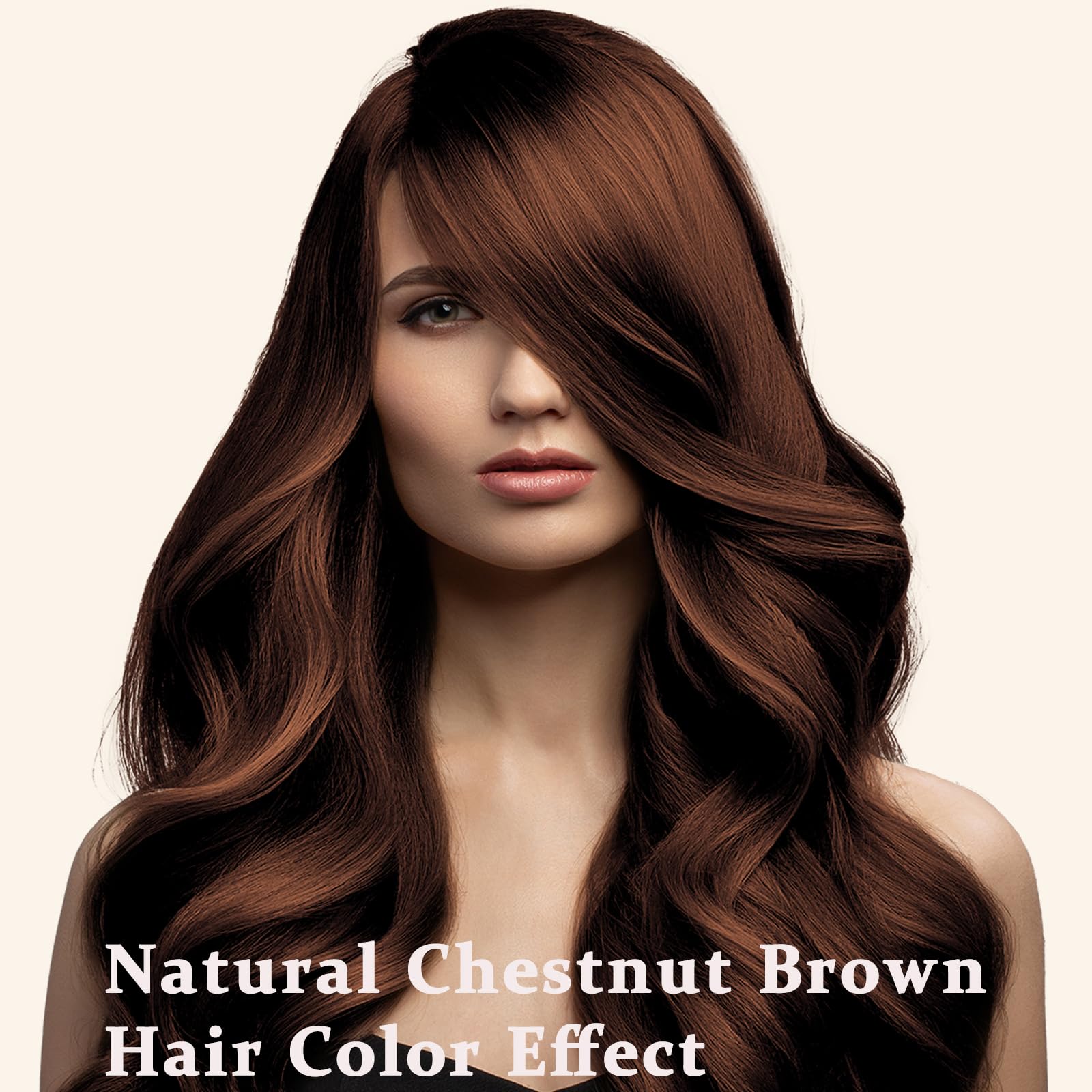 Lymznus Chestnut Brown Hair Dye Shampoo 3-in-1 – Instant Color, Cleanse & Condition