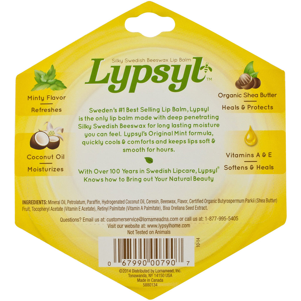 Lypsyl Intense Protection Original Mint Lip Balm 0.10 oz (3-Pack)