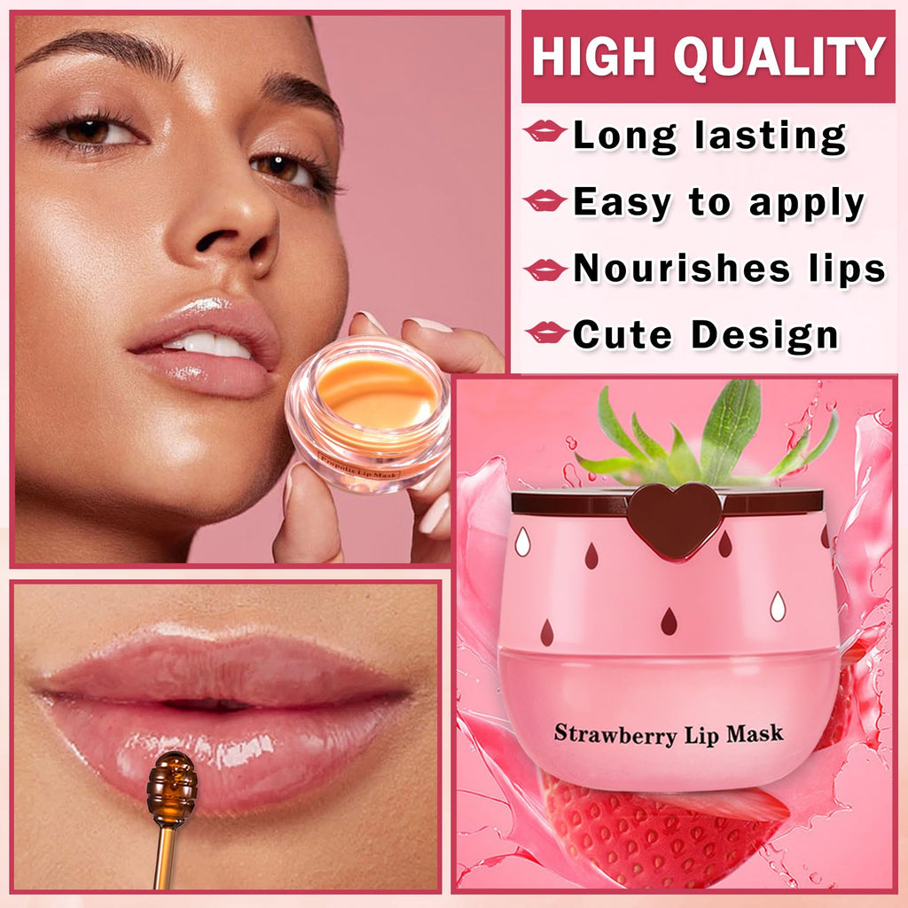 LZXLUKGIR 10Pcs Honey Pot Lip Balm – Moisturizing Lip Care Set & Overnight Lip Mask