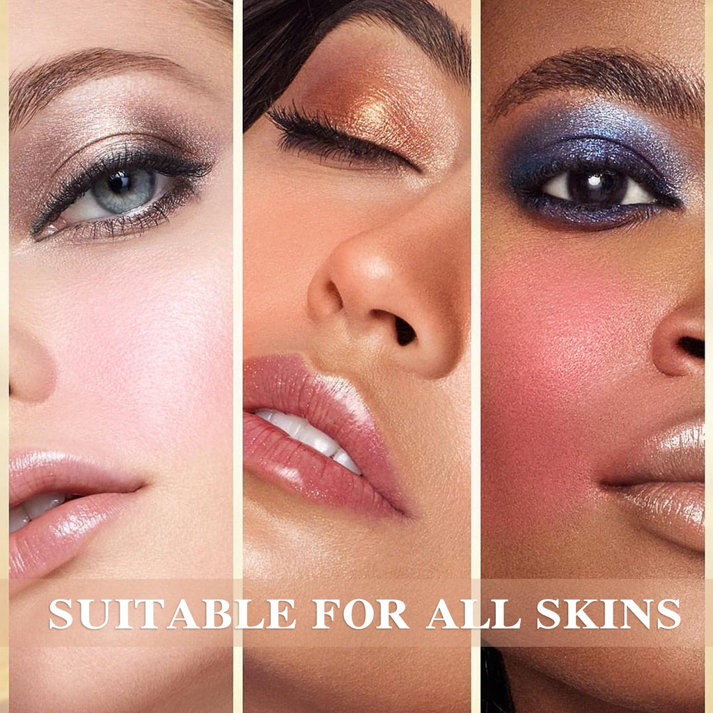 LZYLLS 3 Pcs Cream Blush Stick with Brush – Waterproof 2-in-1 Makeup for Cheeks, Lips & Eyes