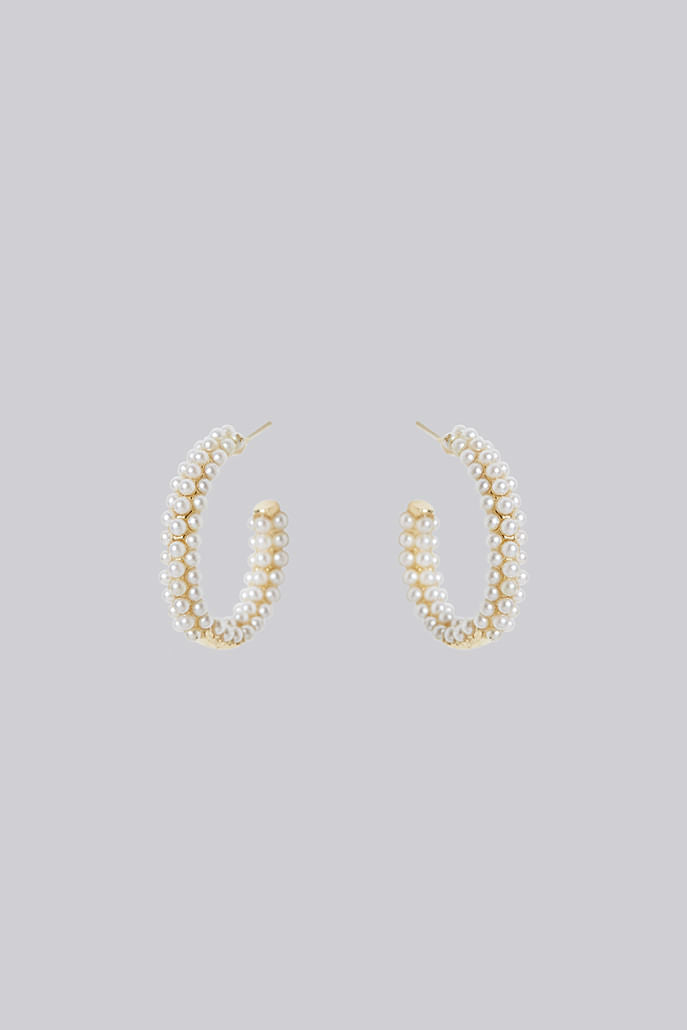 Louche Micah Pearl Hoop Earring