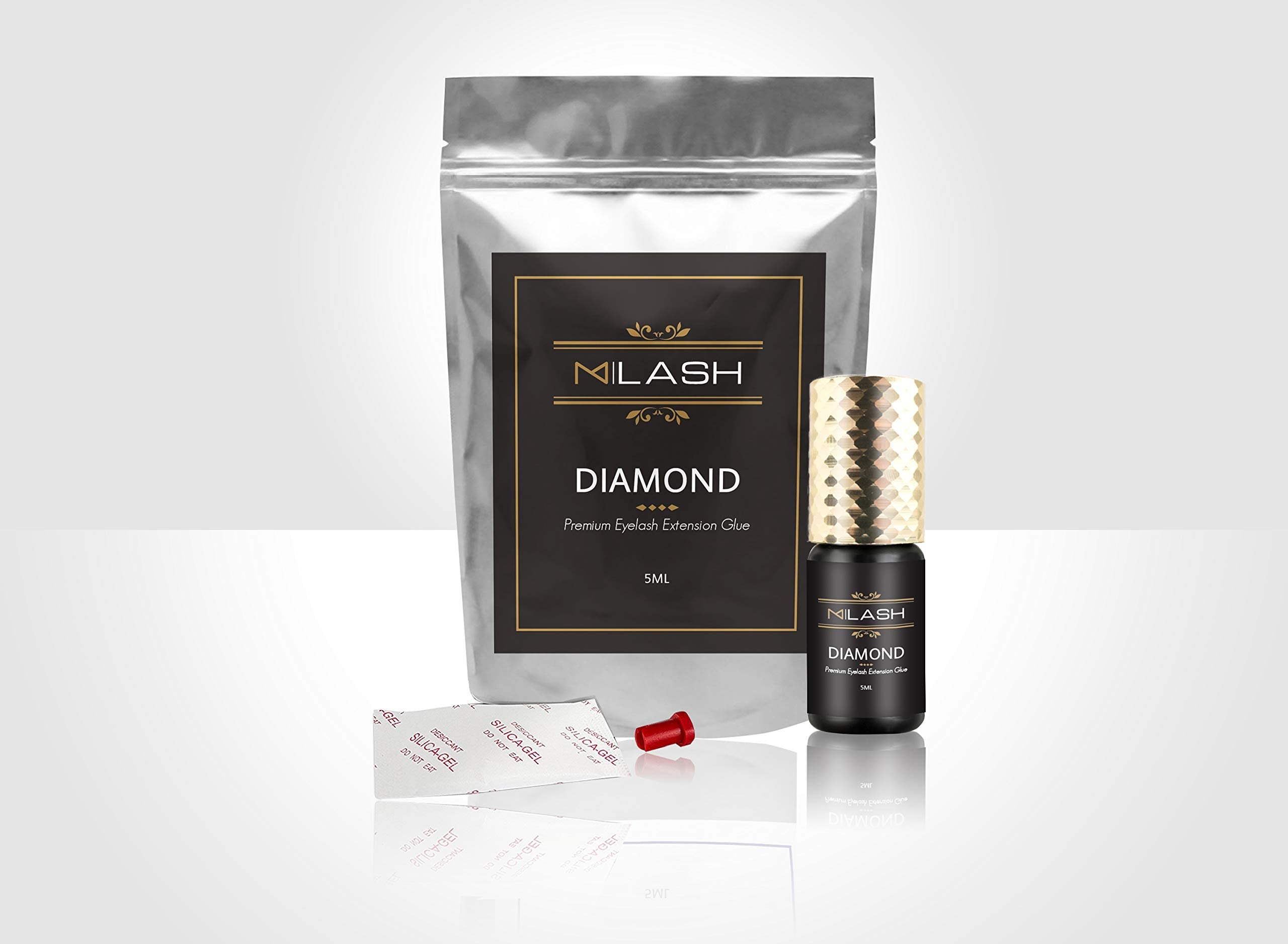 M LASH Diamond Premium Lash Glue – 6-7 Weeks Retention, 1-2s Dry Time, 5ml | Pro Lash Adhesive