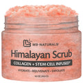 M3 Naturals Himalayan Salt Scrub – Exfoliate Face, Body & Feet with Collagen & Stem Cells | 16 oz