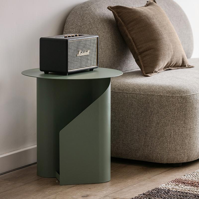 M39 Green Side Table With Side Storage