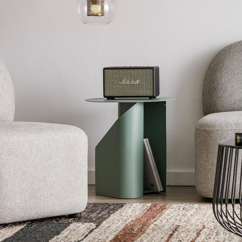 M39 Green Side Table With Side Storage