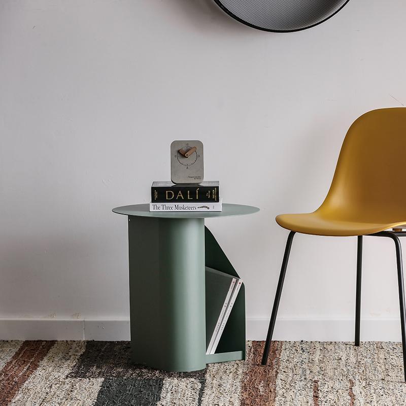 M39 Green Side Table With Side Storage