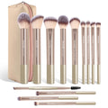 MAANGE 13-Piece Makeup Brush Set in Champagne Case – Premium Synthetic Brushes