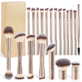 MAANGE 20-Piece Makeup Brush Set with Gift Box | Double-End Kabuki & Eye Brushes