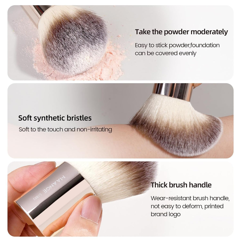 MAANGE 20-Piece Makeup Brush Set with Gift Box | Double-End Kabuki & Eye Brushes