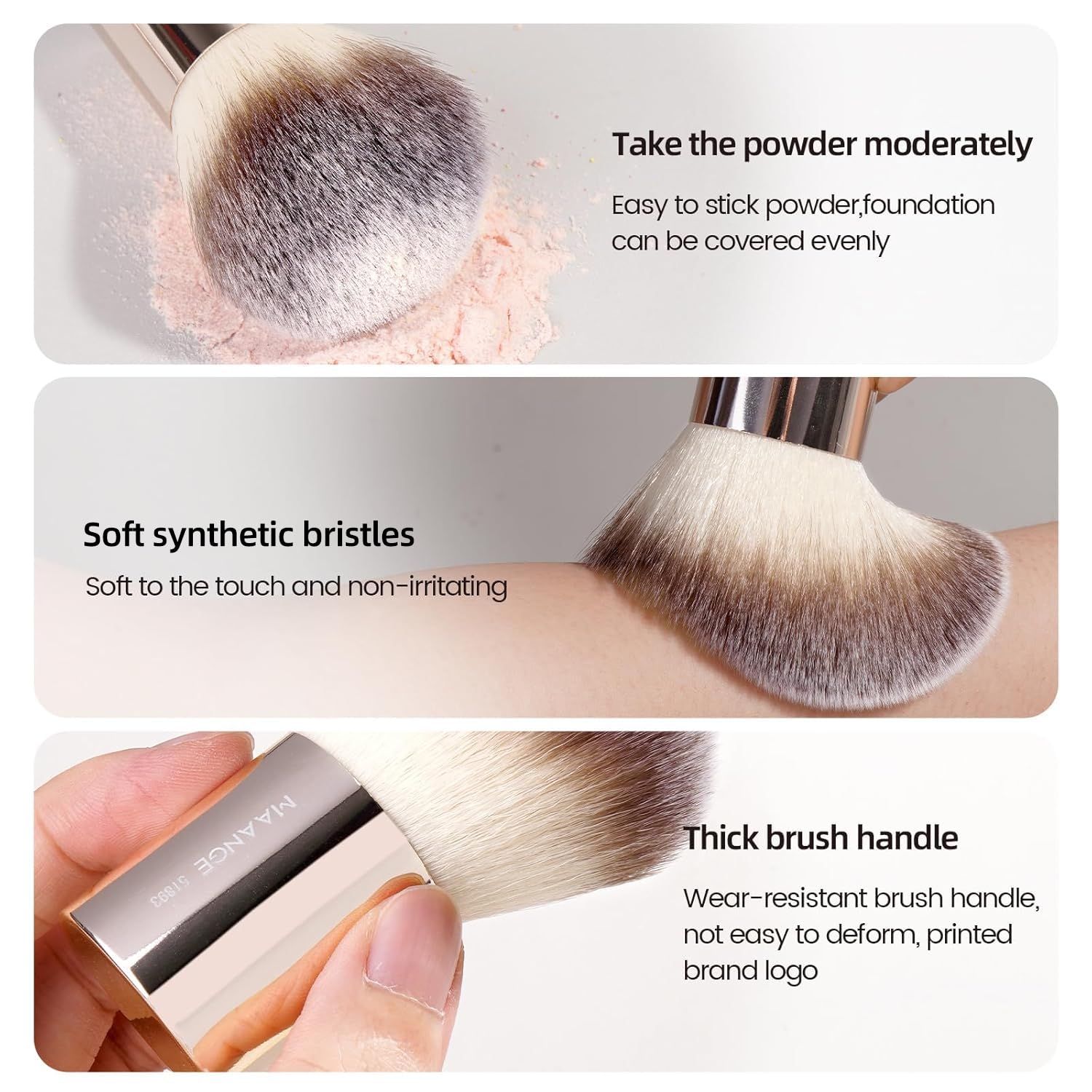 MAANGE 20-Piece Makeup Brush Set with Gift Box | Double-End Kabuki & Eye Brushes