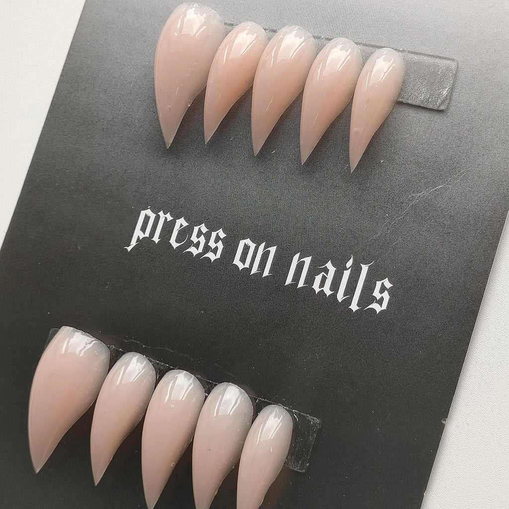 MABKJLF Luxury Press On Nails – Medium Curved Stiletto Eagle Claw Design, Reusable ABS