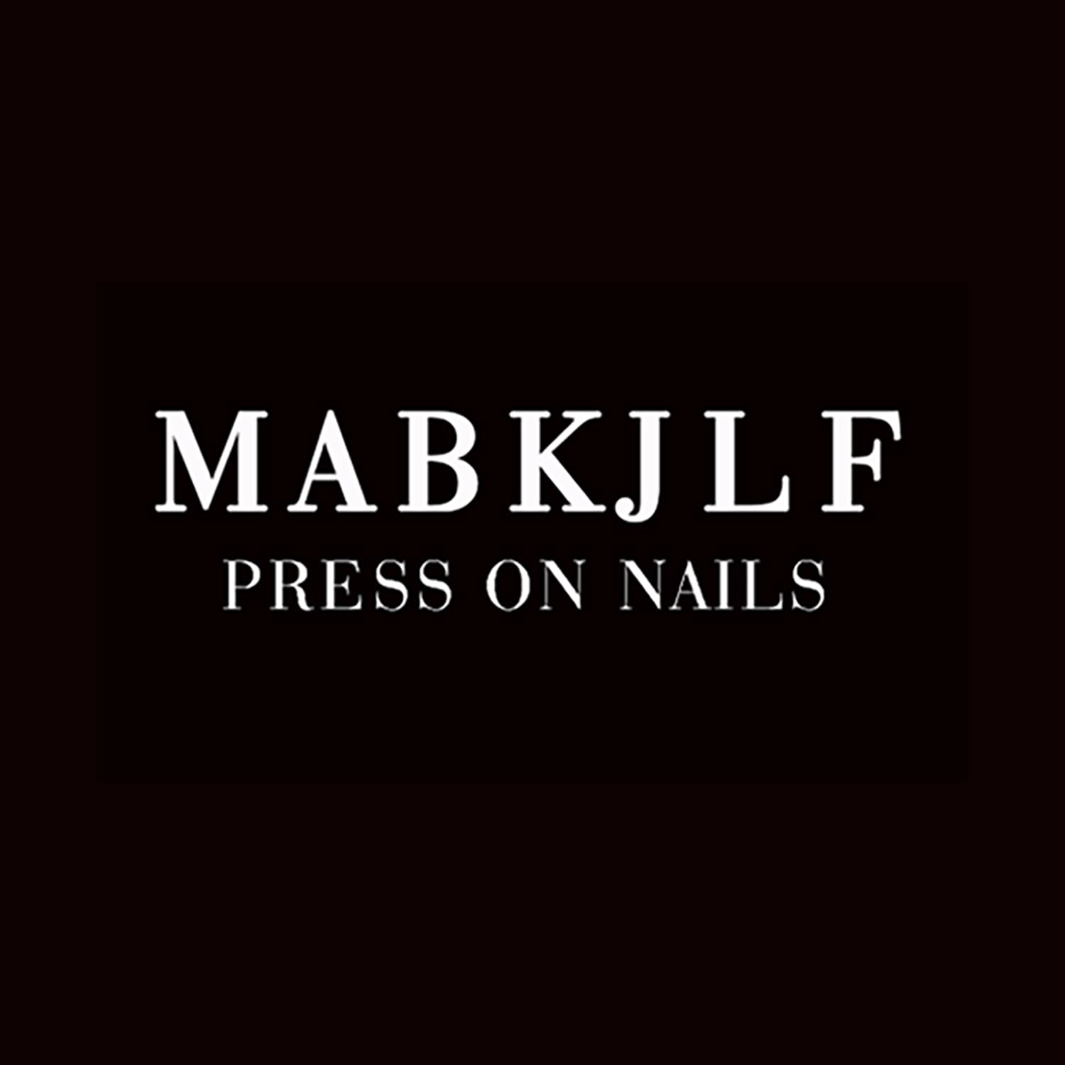 MABKJLF Luxury Press-On Nails – Medium Almond, White French Tip, 3D Design, Reusable ABS