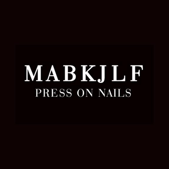 MABKJLF Luxury Press On Nails – Medium Almond French Tip, 3D Floral Design
