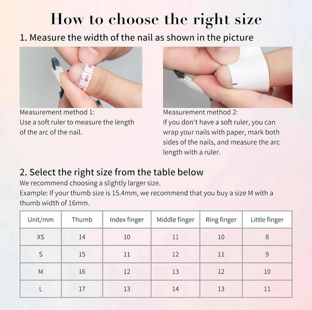 MABKJLF Luxury Press On Nails – Medium Almond French Tip, 3D Floral, Reusable ABS