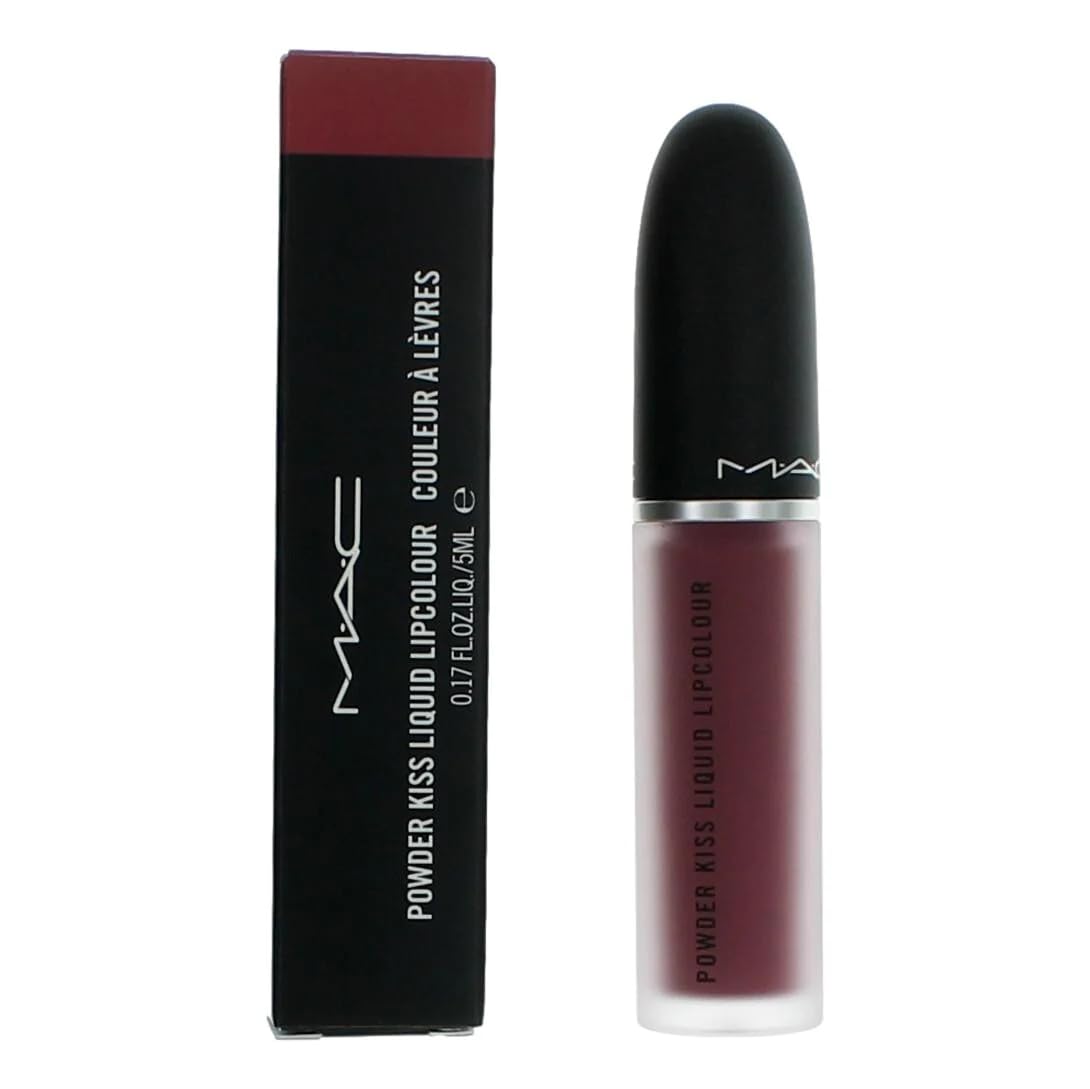 MAC Jeans Powder Kiss Liquid Lipcolour 990 More The Mehr-ier – 0.17 oz | Velvet Lipcolour