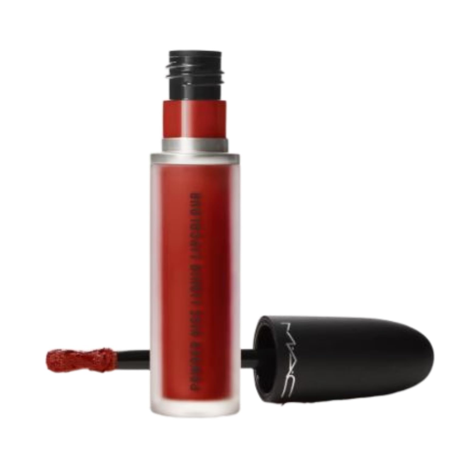 MAC Powder Kiss Liquid Lipcolour Marrakesh-Mere – Intense Orange Brown, 0.17 oz