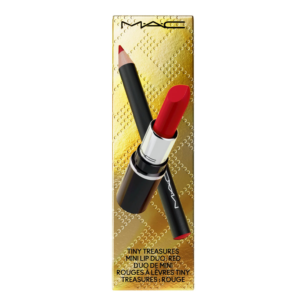 MAC Tiny Treasures Mini Lip Duo: Red Lipstick & Lip Pencil (2-Piece) – Holiday Gift Set