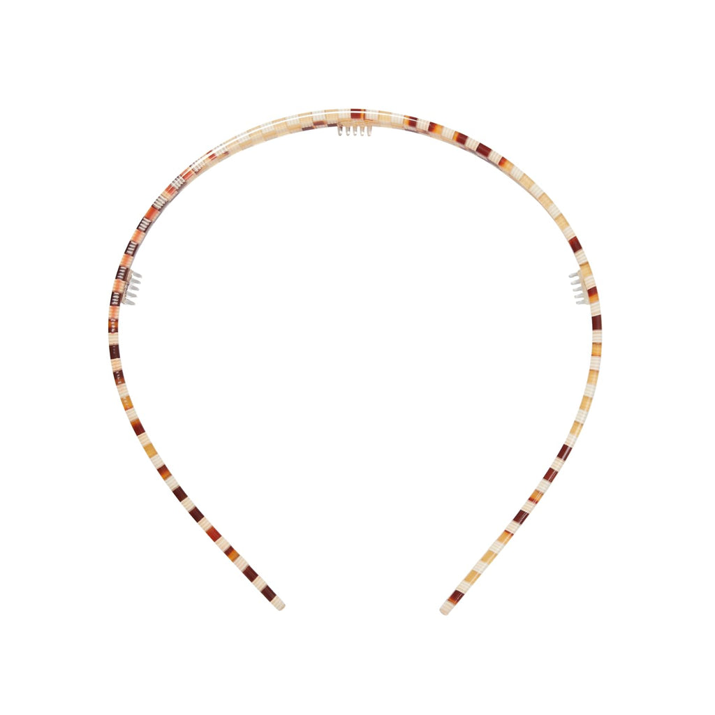 MACHETE Ultralight Thin Headband – Strong Hold, No Slip (Tortoise Checker)