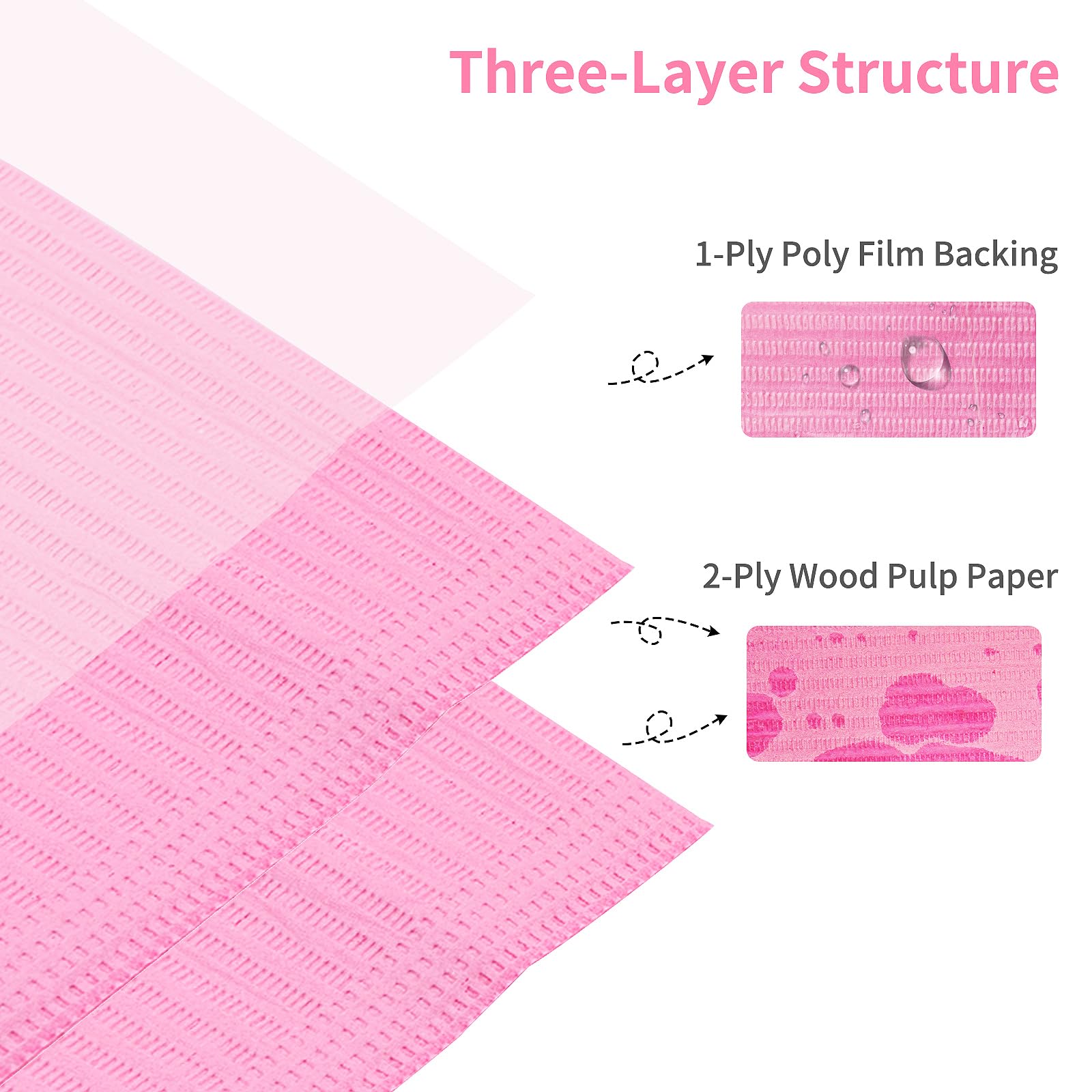 Machine-Ya 80pcs Disposable Nail Mats – Foldable 13x18 Pink Nail Table Covers, Leakproof & Soft