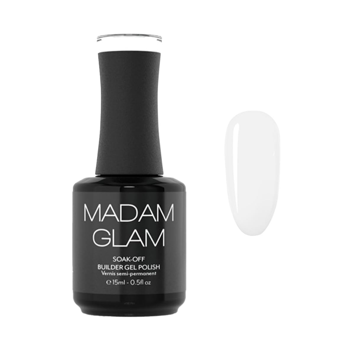Madam Glam Soak-Off Builder Gel Pure Serenity 15 mL – Chip-Free, Flexible, Long-Lasting & HEMA-Free