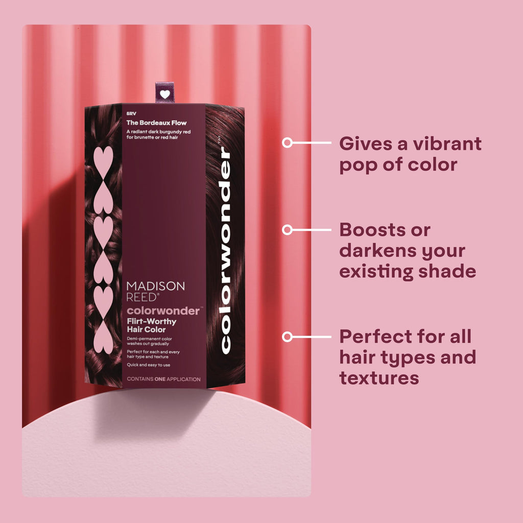 Madison Reed ColorWonder Demi-Permanent Hair Color The Bordeaux Flow (5RV) – Ammonia-Free, Cruelty-Free, At-Home Dye (Pack of 2)