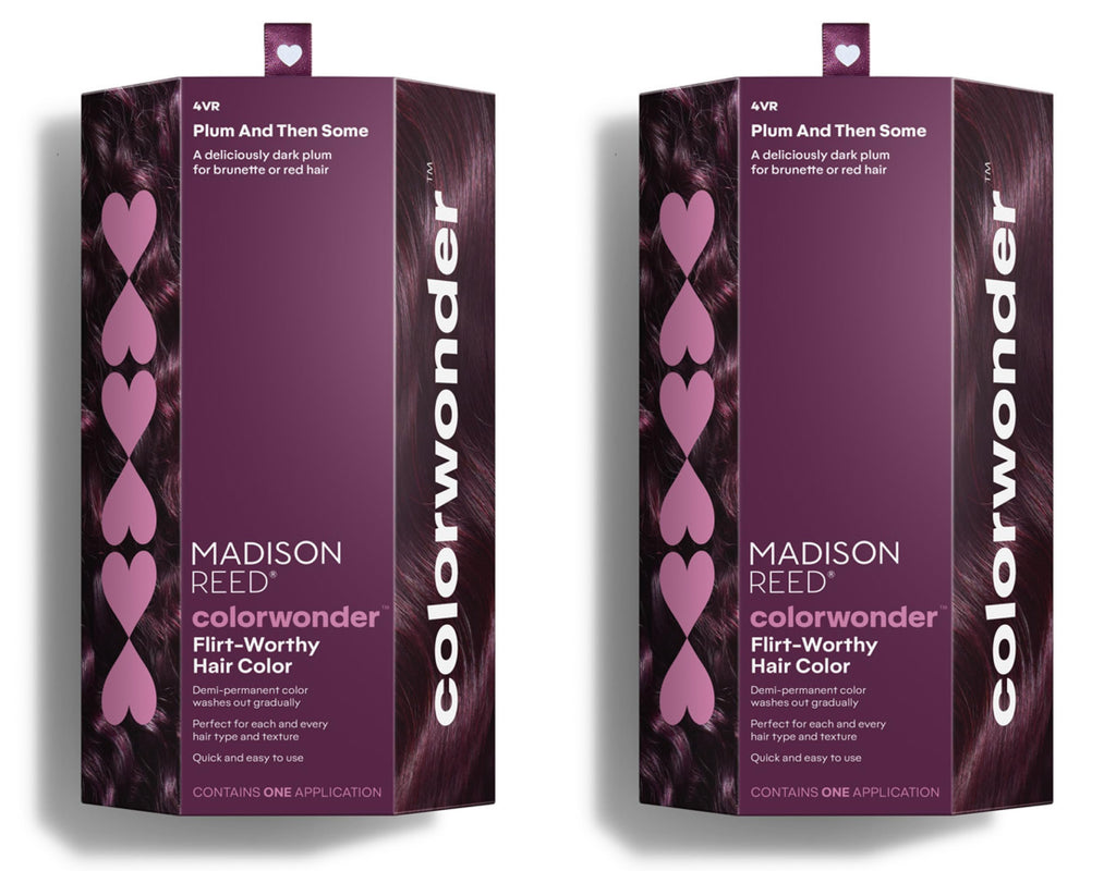 Madison Reed ColorWonder Demi-Permanent Hair Color – Ammonia-Free Plum (4VR), Pack of 2