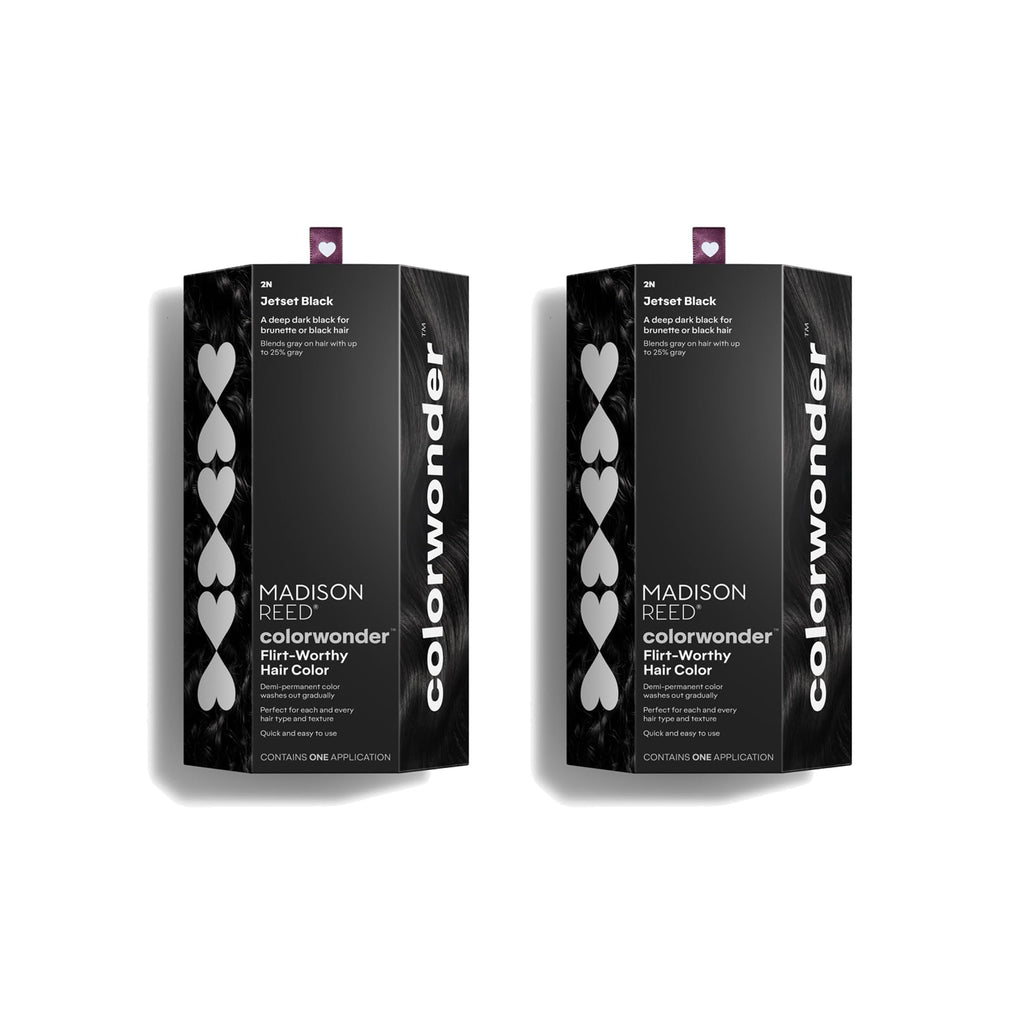 Madison Reed ColorWonder Demi-Permanent Hair Color – Jetset Black (2N) – Pack of 2, Ammonia-Free