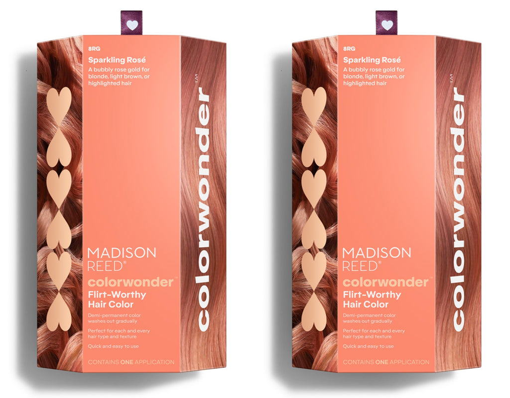 Madison Reed ColorWonder Demi-Permanent Hair Color – Sparkling Rosé (8RG Rose Gold), Ammonia-Free, Cruelty-Free, At-Home Dye, Pack of 2