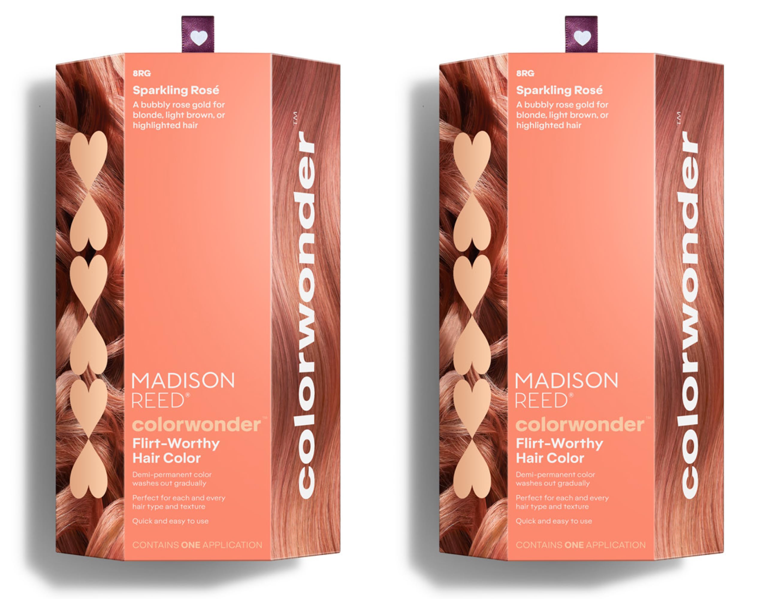 Madison Reed ColorWonder Demi-Permanent Hair Color – Sparkling Rosé (8RG Rose Gold), Ammonia-Free, Cruelty-Free, At-Home Dye, Pack of 2