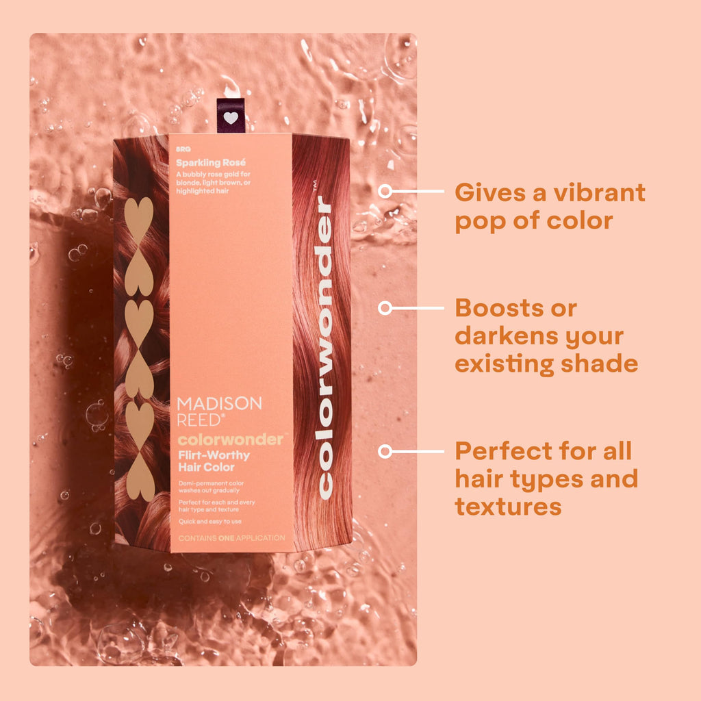 Madison Reed ColorWonder Demi-Permanent Hair Color – Sparkling Rosé (8RG Rose Gold), Ammonia-Free, Cruelty-Free, At-Home Dye, Pack of 2