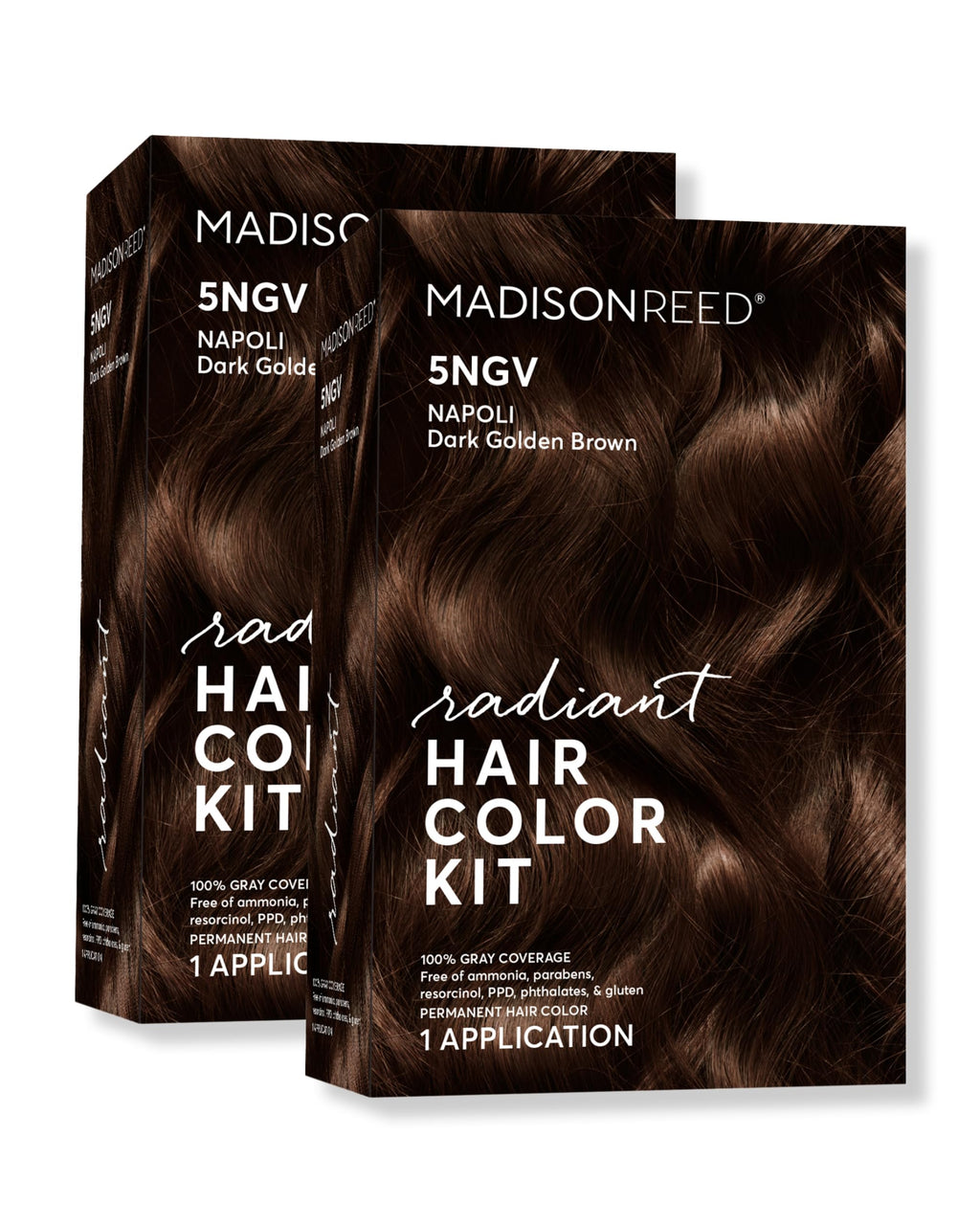 Madison Reed Radiant Hair Color Kit 5NGV Napoli Brown — Ammonia & PPD-Free, Gray Blending, 2-Pack