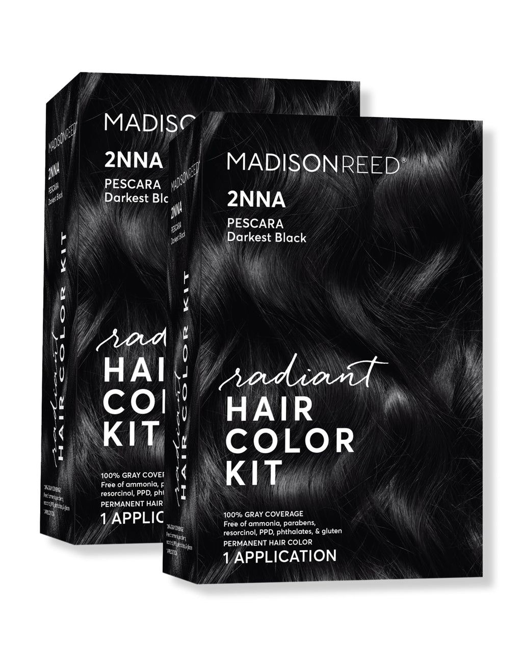 Madison Reed Radiant Hair Color Kit 2NNA Darkest Cool Black with Ash Undertones (Pescara Black) – 2 Pack | Ammonia-Free, 8-Free Formula