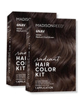 Madison Reed Radiant Hair Color Kit - 6NAV Medium Cool Brown (Siena) - PPD-Free & Ammonia-Free, 2 Pack