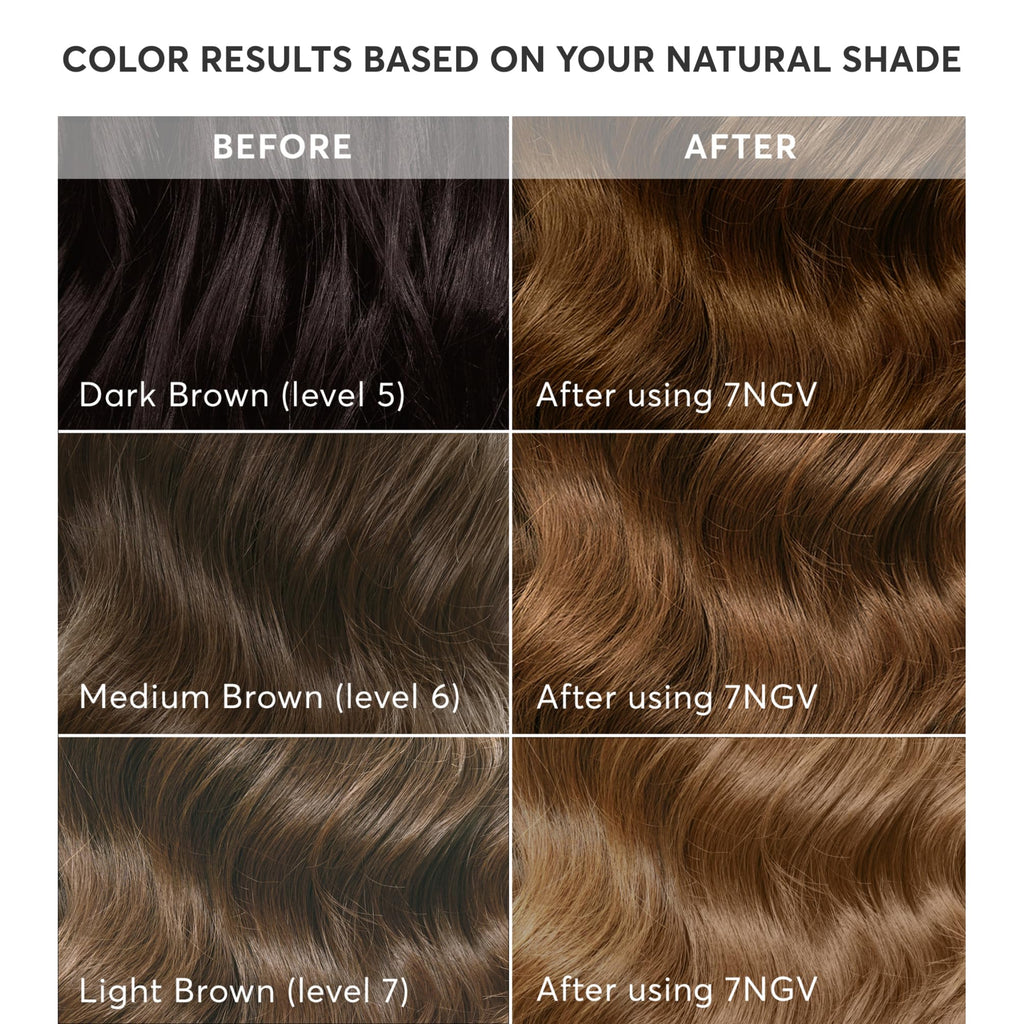 Madison Reed Radiant Color Kit 7NGV Light Golden Brown (Lucca Brown) – 2 Pack, Ammonia-Free & PPD-Free